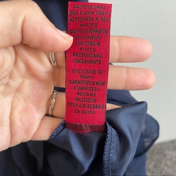 3/$20 JS Collections Navy Blue Beaded Strap Tiered Dress - Picture 11 of 14